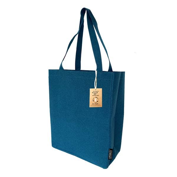 Recycelte PET Shoulder bag / Schulter-Tasche petrol-blau- upcycling - Fairtrade