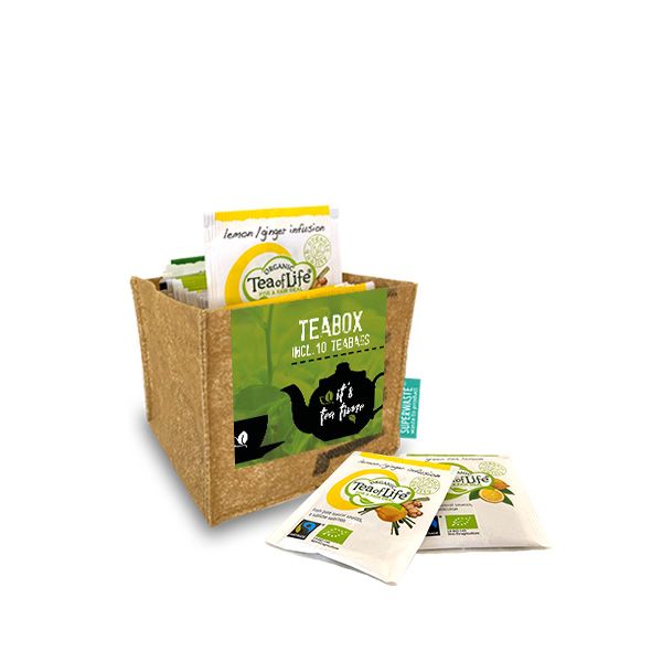 Mini Teebox - inkl 10 Teebeutel - Fairtrade Upcycling