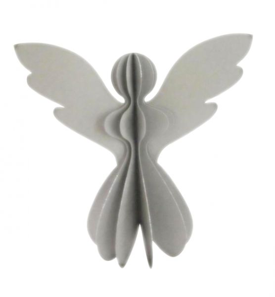 Papier-Engel Silber mit Glitzer (12,5 cm) - Fairtrade
