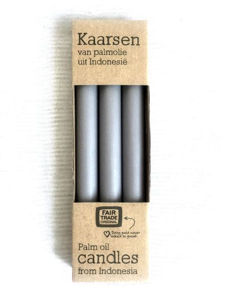 3 Kerzen - grau - Fairtrade